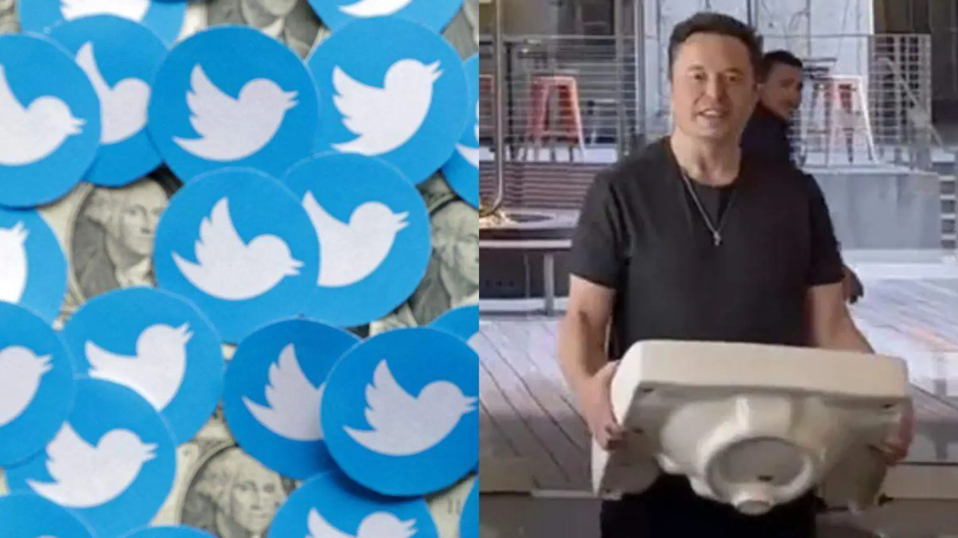 Elon Musk hace llamativa visita a la sede de Twitter con un lavabo 